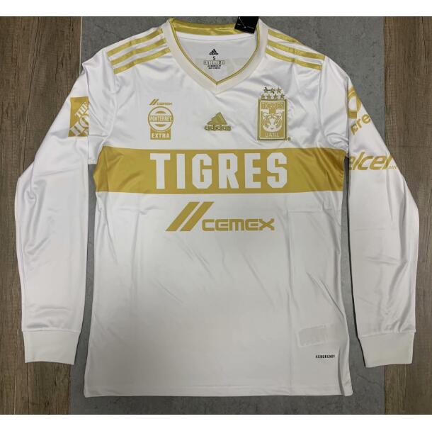 2021/22 Tigres UANL Long Sleeve Third Away White Soccer jersey Shirt